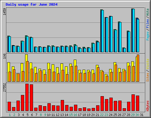 Daily usage for June 2024