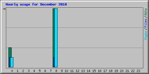 Hourly usage for December 2010