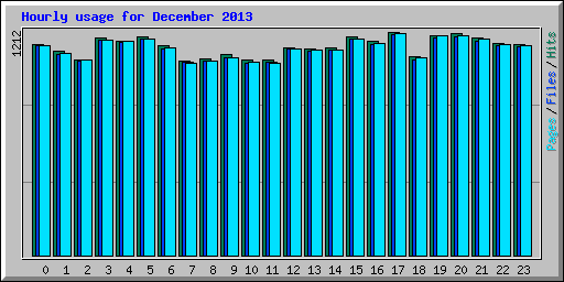 Hourly usage for December 2013