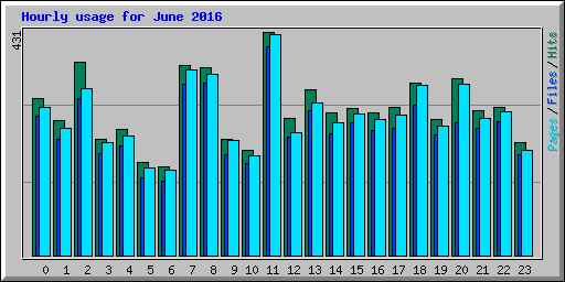 Hourly usage for June 2016