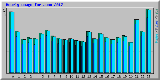 Hourly usage for June 2017
