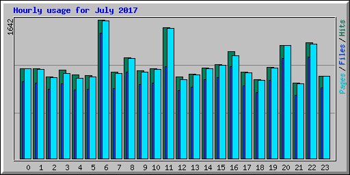 Hourly usage for July 2017
