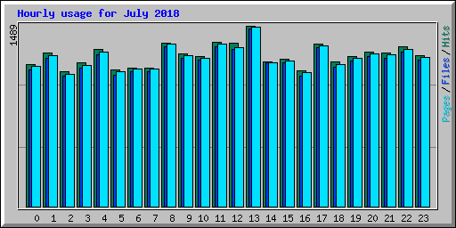 Hourly usage for July 2018