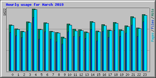 Hourly usage for March 2019