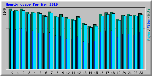Hourly usage for May 2019