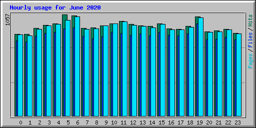 Hourly usage for June 2020
