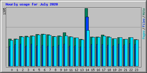 Hourly usage for July 2020