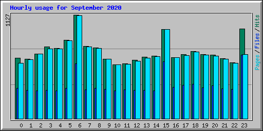 Hourly usage for September 2020