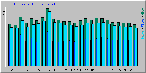 Hourly usage for May 2021