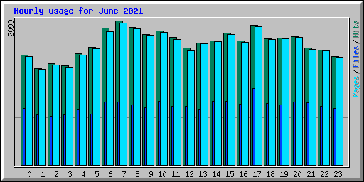 Hourly usage for June 2021