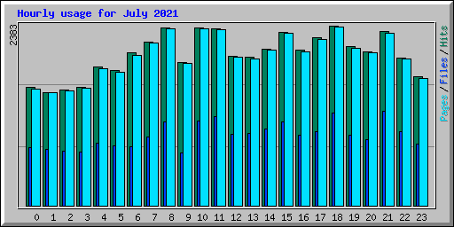 Hourly usage for July 2021