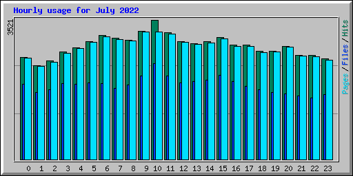 Hourly usage for July 2022