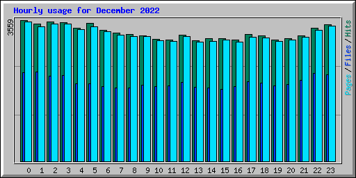 Hourly usage for December 2022