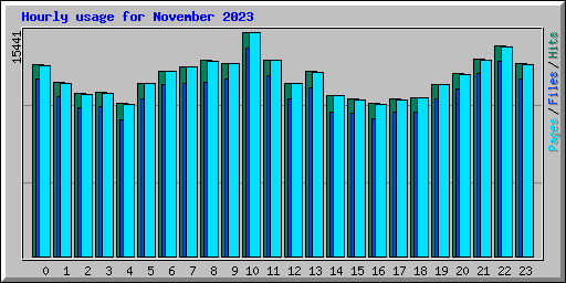 Hourly usage for November 2023