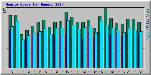 Hourly usage for August 2024