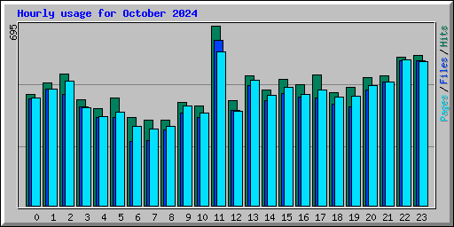 Hourly usage for October 2024