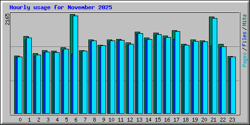 Hourly usage for November 2025