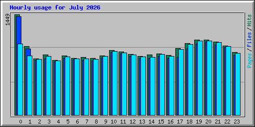 Hourly usage for July 2026